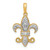14k 1/5 carat Lab Grown Diamond VS/SI+ G+ Complete Fleur De Lis Pendant
