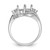 14k White Gold Diamond / Two 6x4 Oval Gemstone Ring Mounting