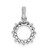 14k White Gold Diamond and .08 Garnet Fancy Circle Pendant