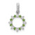 14k White Gold Diamond and .08 Peridot Fancy Circle Pendant