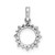 14k White Gold Diamond and .08 Peridot Fancy Circle Pendant