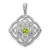 14k White Gold Diamond and .40 Peridot Fancy Filigree Pendant