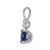 14k White Gold Diamond and .82 Oval Sapphire Pendant