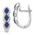 14k White Gold Diamond and Blue Sapphire Hinged Earrings