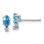 14K White Gold Diamond and Blue Topaz Birthstone Earrings
