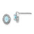 14k White Gold Diamond and Cabochon Aquamarine Earrings - EM-9AAB0B03-7462