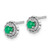 14k White Gold Diamond and Cabochon Emerald Earrings - EM-1981732A-5268