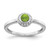 14k White Gold Diamond and Cabochon Peridot Ring