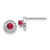 14k White Gold Diamond and Cabochon Ruby Earrings - EM-45BF6D85-5508