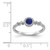 14k White Gold Diamond and Cabochon Sapphire Halo Ring