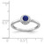 14k White Gold Diamond and Cabochon Sapphire Ring
