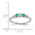 14k White Gold Diamond and Emerald 3-stone Ring - RM-10F6EE4B-9745