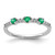 14k White Gold Diamond and Emerald 3-Stone Ring - RM-4BF4E2DE-9519
