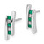 14k White Gold Diamond and Emerald Earrings - EM-9C213C5D-3448
