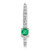 14k White Gold Diamond and Emerald Fancy Chain Slide