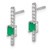 14k White Gold Diamond and Emerald Fancy Earrings - EM-DEC225DD-3620