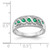 14k White Gold Diamond and Emerald Fancy Twist Ring