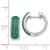 14k White Gold Diamond and Emerald Hinged Hoop Earrings - EM-8D9287B6-4434
