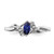 14k White Gold Diamond and Marquise Sapphire Ring - RM-FB00FE2D-6342