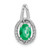 14k White Gold Diamond and Oval Emerald Pendant - PM-F43168BD-4294