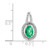 14k White Gold Diamond and Oval Emerald Pendant - PM-F43168BD-4294