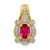 14k 1/5ct. Diamond and 1.10 Ruby Pendant