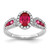 14k White Gold Diamond and Oval Ruby Ring - RM-AF9E62A6-4652