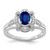 14k White Gold Diamond and Oval Sapphire Ring - RM-4F722477-2126