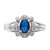 14k White Gold Diamond and Oval Sapphire Ring - RM-4F722477-2126
