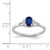 14k White Gold Diamond and Oval Sapphire Ring - RM-9BBFF43E-6268