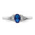 14k White Gold Diamond and Oval Sapphire Ring - RM-9BBFF43E-6268