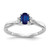 14k White Gold Diamond and Oval Sapphire Ring - RM-B9D45E51-6506