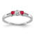 14k White Gold Diamond and Ruby 3-stone Ring - RM-AB7809F0-6758