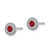 14k White Gold Diamond and Ruby Halo Post Earrings - EM-38C2A78A-3803