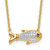 14k 1/6 carat Lab Grown Diamond VS/SI+ G+ Complete and Created Sapphire Fish 18 inch Necklace