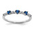 14k White Gold Diamond and Sapphire 3-Stone Ring - RM-0EC55467-1508