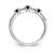 14k White Gold Diamond and Sapphire 3-Stone Ring - RM-0EC55467-1508