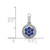 14k White Gold Diamond and Sapphire Circle Pendant
