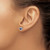14k White Gold Diamond and Sapphire Heart Post Earrings
