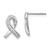 14k White Gold Diamond Awareness Ribbon Earrings