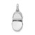 14k White Gold Diamond Baby Boy Shoe Pendant