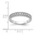 14k White Gold Diamond Beaded Edge Band