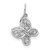 14k White Gold Diamond Butterfly Charm