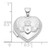 14k White Gold Diamond Claddagh with Poem on Reverse 18mm Heart Locket