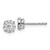 14k White Gold Diamond Cluster Post Earrings - EM-78258F0C-4744
