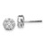 14k White Gold Diamond Cluster Screwback Earrings - EM-B331D0CD-5075