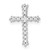 14k White Gold Diamond Cross Pendant Mounting - PM-21F525DA-7911
