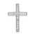14k White Gold Diamond Cross Slide Pendant
