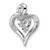 14k White Gold Diamond Fancy Heart Mounting
