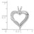 14k White Gold Diamond Fancy Heart Pendant